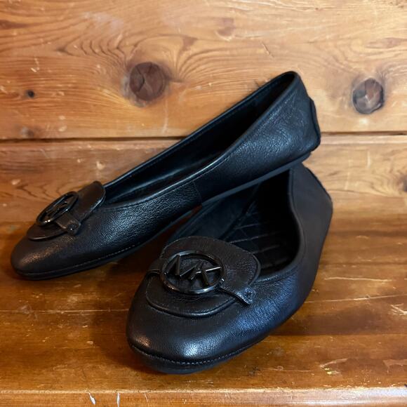 Michael Kors Women’s Lillie Ballet Flats Black Size 10 - Picture 1 of 6